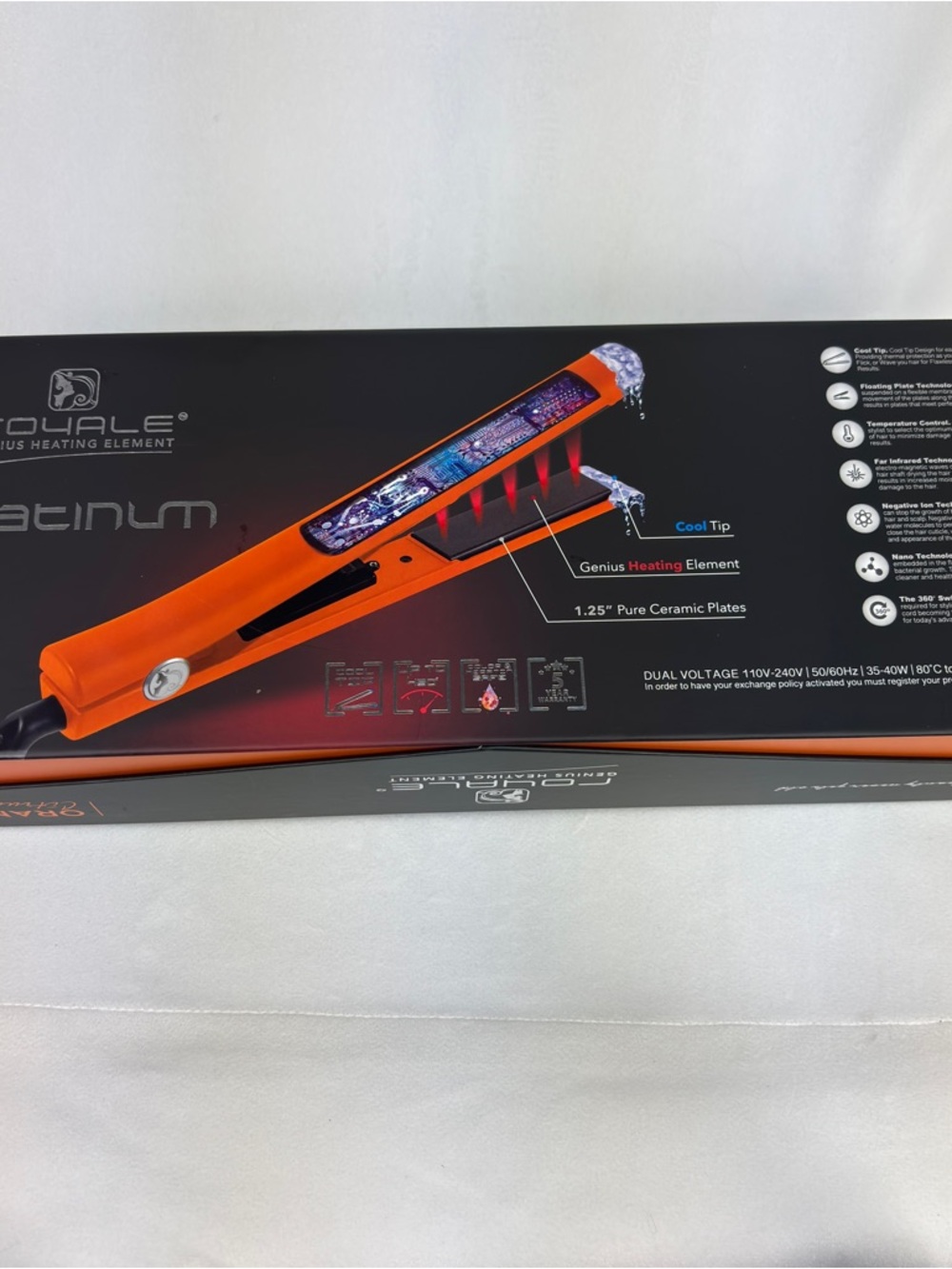 Royale Platinum Genius Heating Element Flat Iron Straightener - Picture 5 of 7